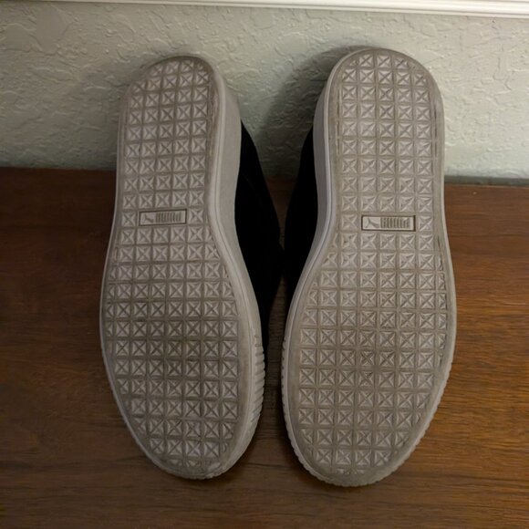 Puma Basket Platform Strap Velvet Rope Black Women's Casual Sneakers - Picture 5 of 5